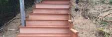 Harborside Custom Outdoor Mahogany Staircase in Sag Harbor by Gappsi