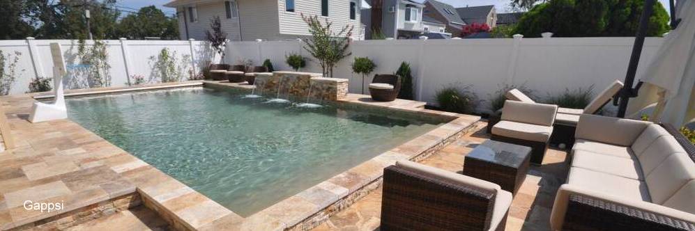 Gunite Swimming Pool Built in Massapequa, NY by Gappsi.