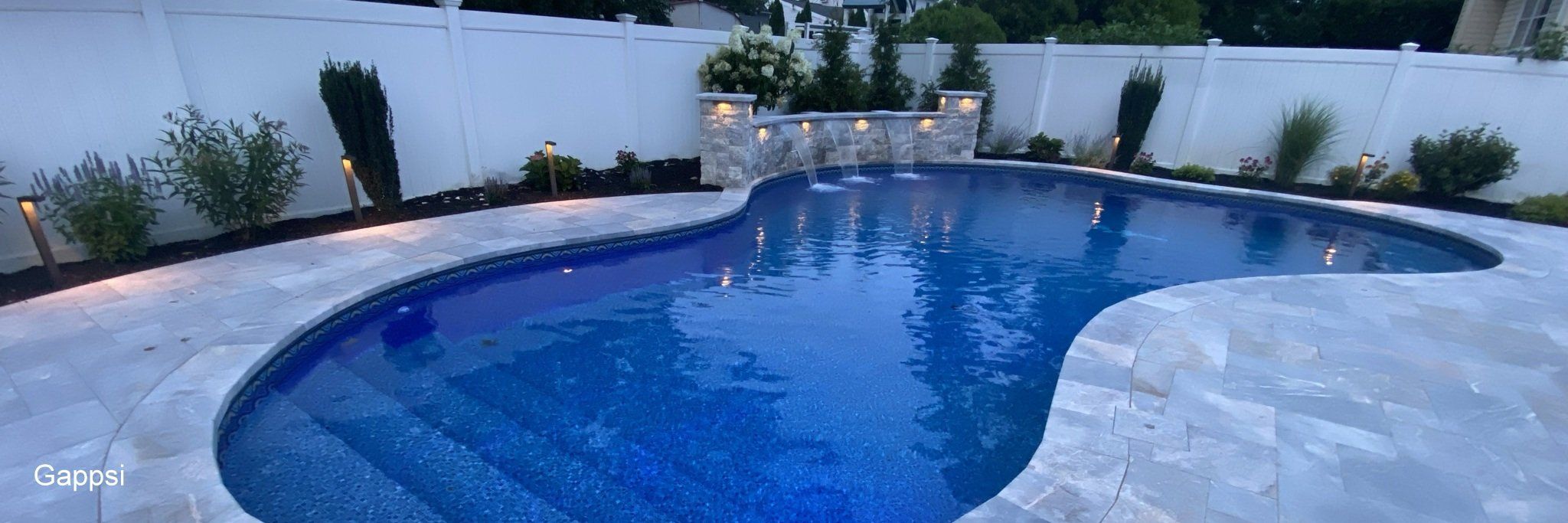 Marble Pavers and pool copings Massapequa Park NY G040