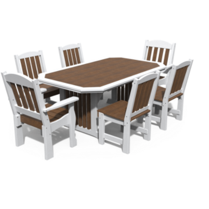 4′ x 6′ English Garden 7 Piece Dining Set