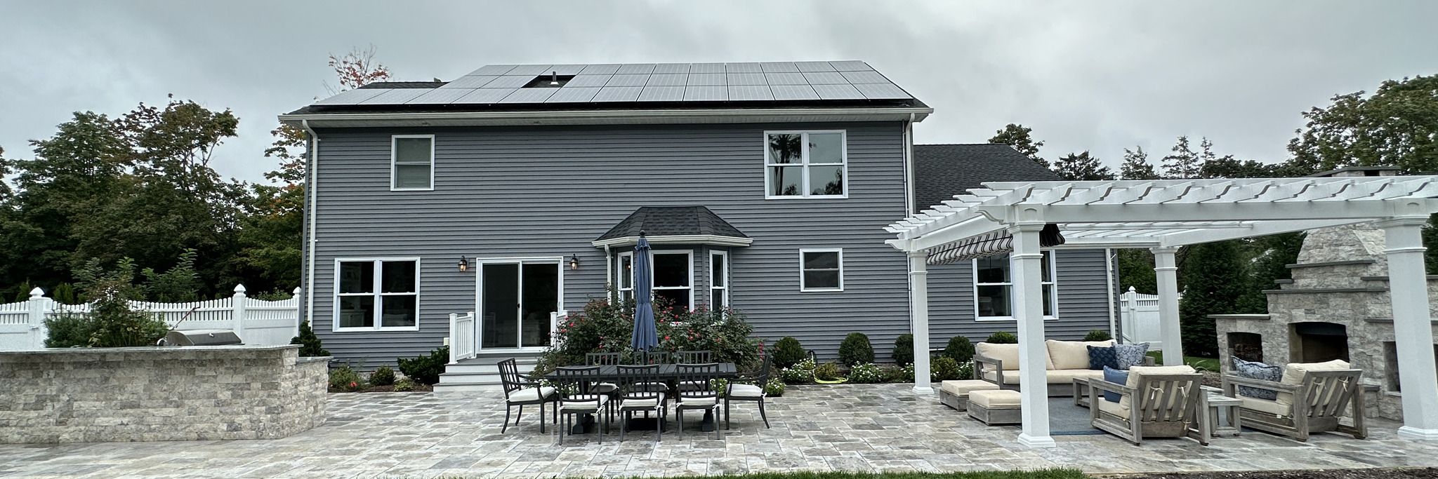 Backyard Renovations Complete With A Pergola East Northport NY (2)