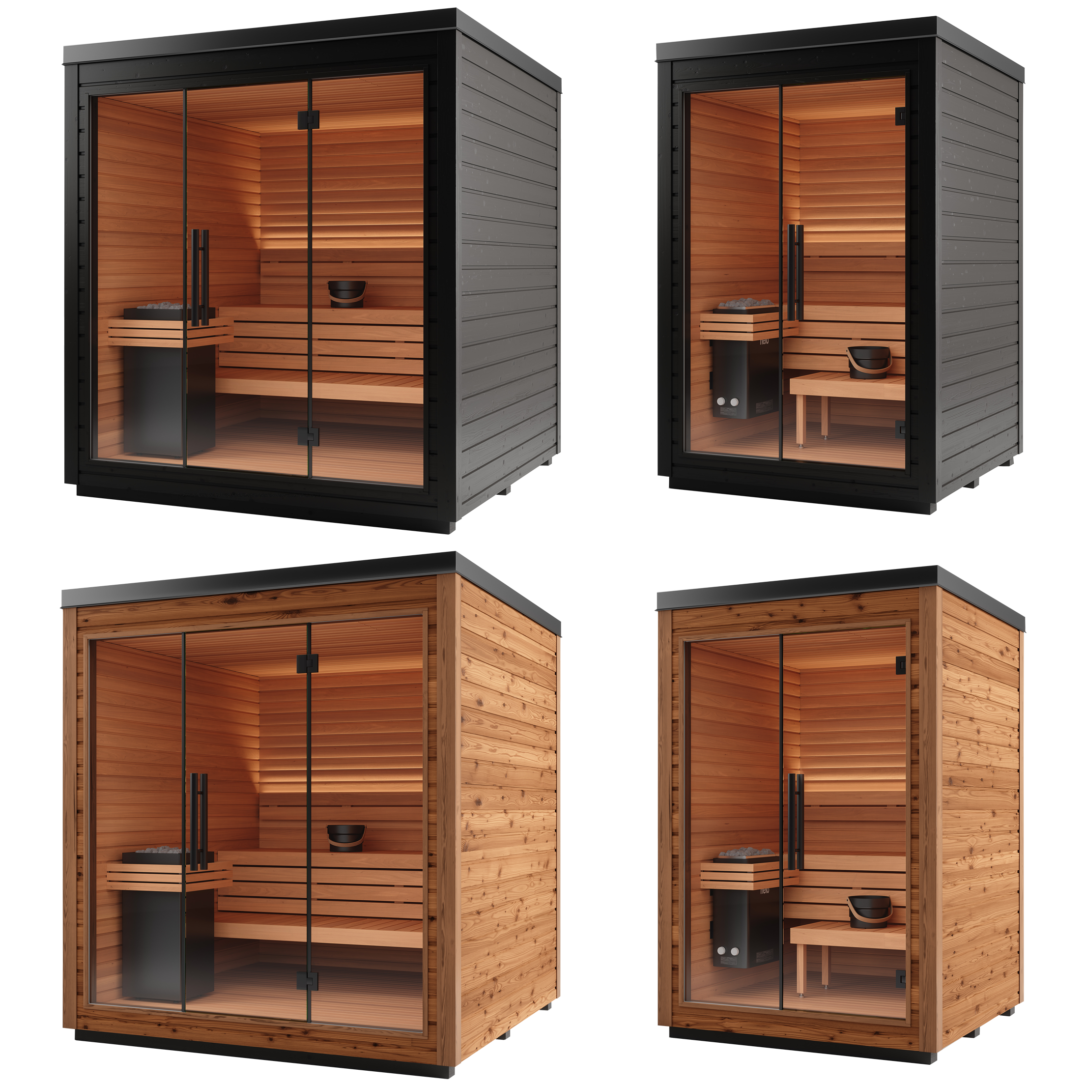 Auroom Mira S Cabin Sauna Kit Black