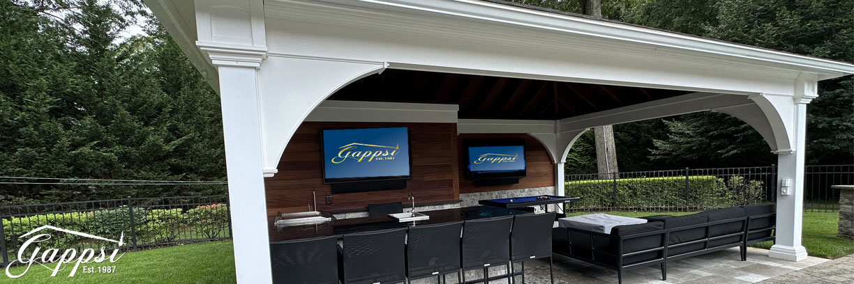 Custom Pavilion Installation in Muttontown Long Island NY