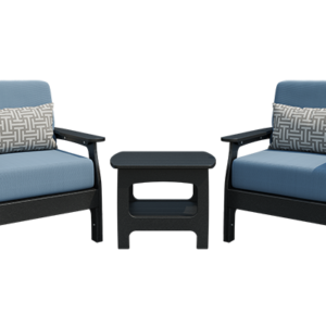 VaraMora Chair Set: 2 Chairs with Side Table