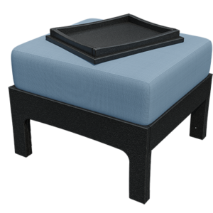VaraMora Ottoman with Hideaway Tray