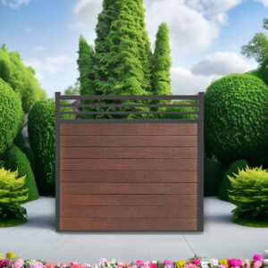 Classic Trellis, 6 Feet, Aspen Brown, Black Aluminum