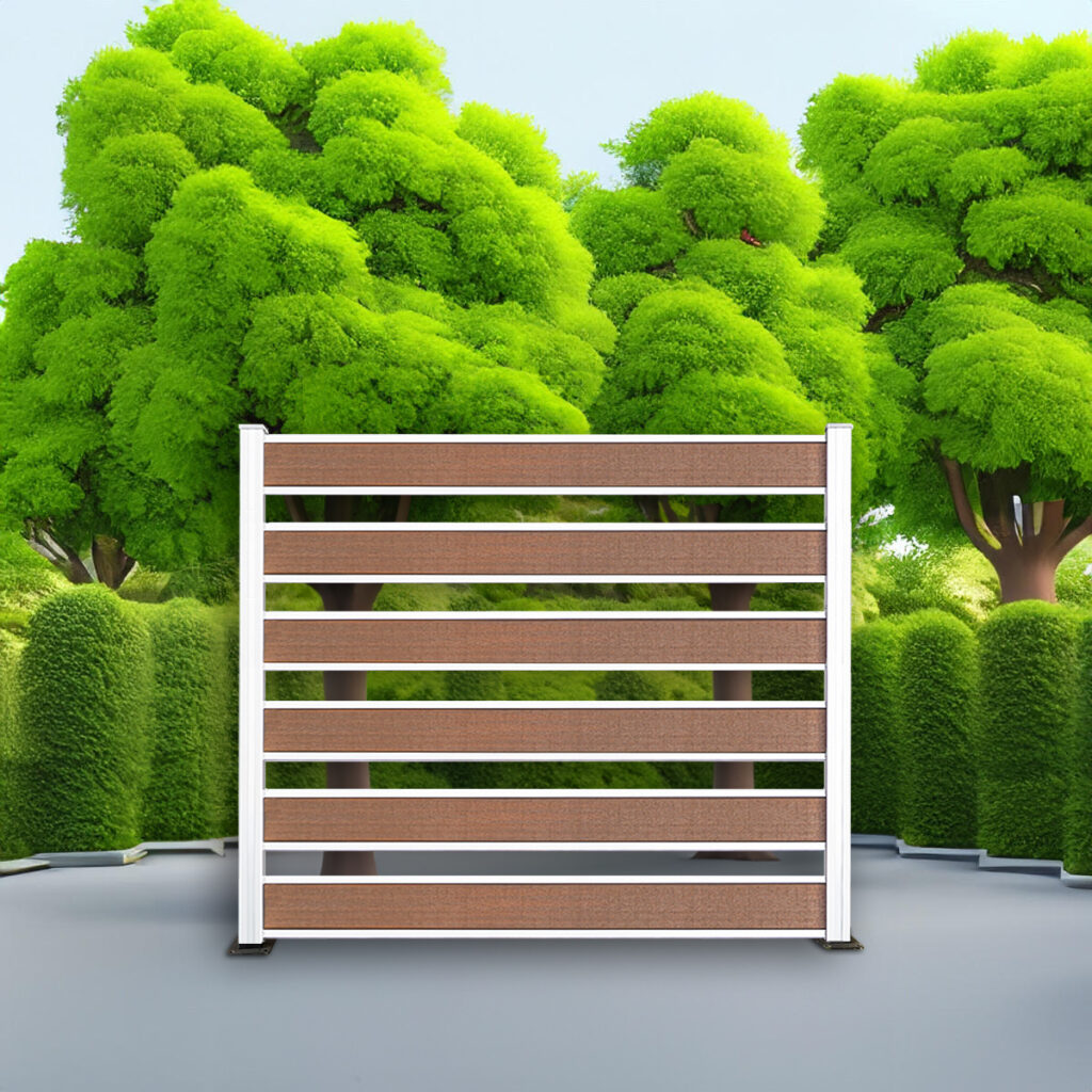 Horizontal Picket, 6 Feet, Cedar, Natural Aluminum