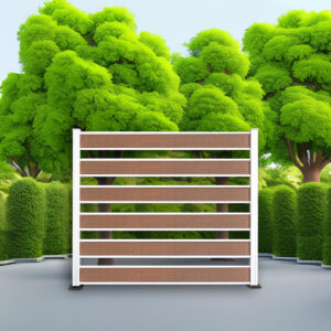 Horizontal Picket, 6 Feet, Cedar, Natural Aluminum