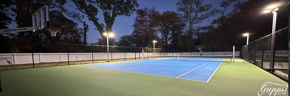 tennis-court-construction-company-woodbury-ny-11797-nightime