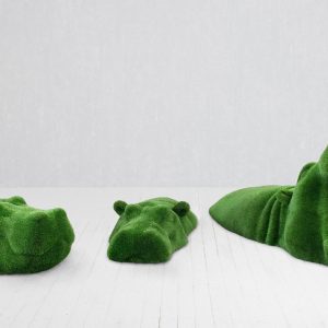 Set of Swimming hippos