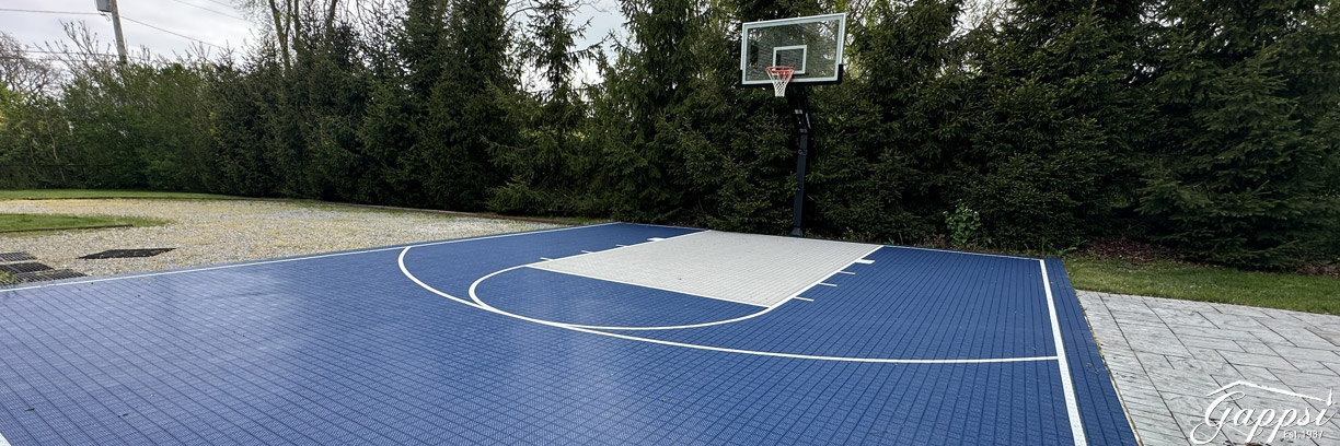 backyard custom basketball sports game court