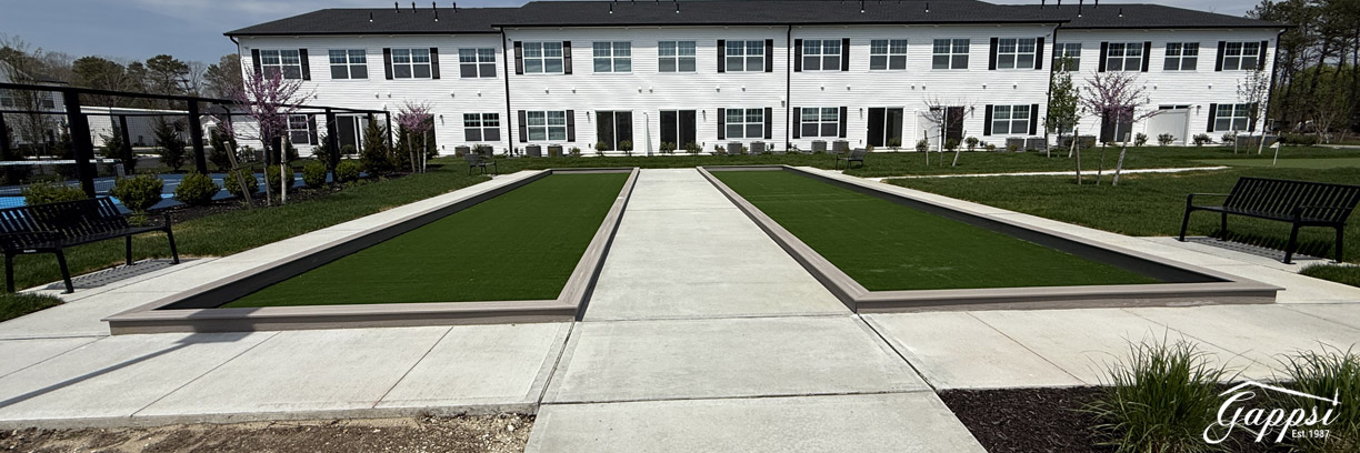 Professional-Grade Synthetic Bocce Turf With Gray Infill
