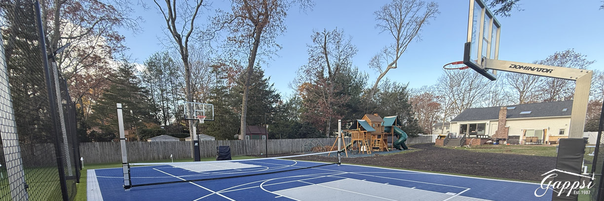 vibrant basketball court