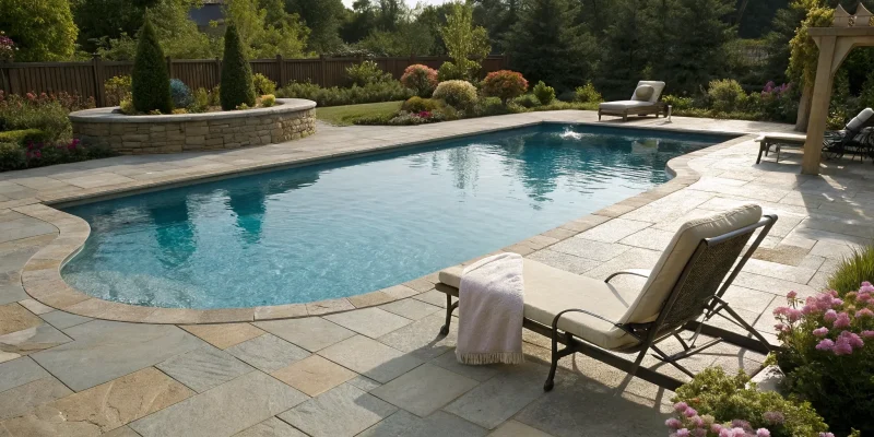 A smooth spray-on fiberglass pool liner, a major factor in the total resurfacing cost.