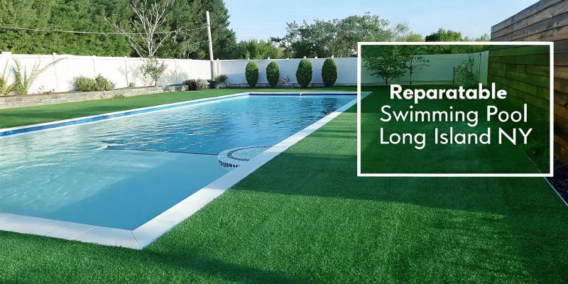 A custom vinyl swimming pool built by a premier Long Island, NY builder.