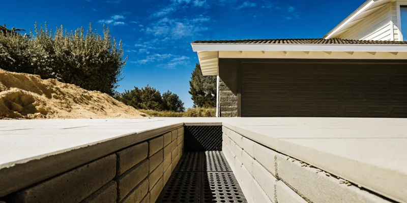 NextBase paver base panel system with smart drainage being installed on a driveway.