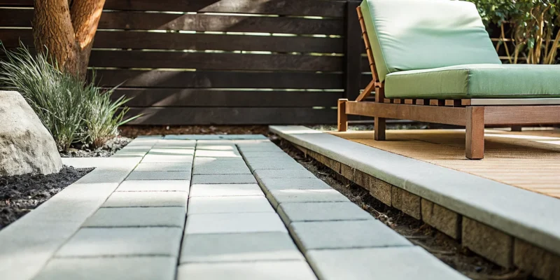 Modern patio built with Nicolock PaverShield pavers, showing their vibrant, long-lasting color.