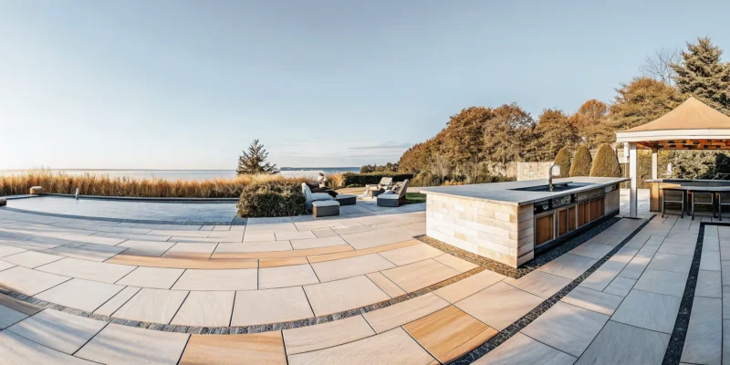 Backyard designers Long Island homeowners trust planning a pool and patio