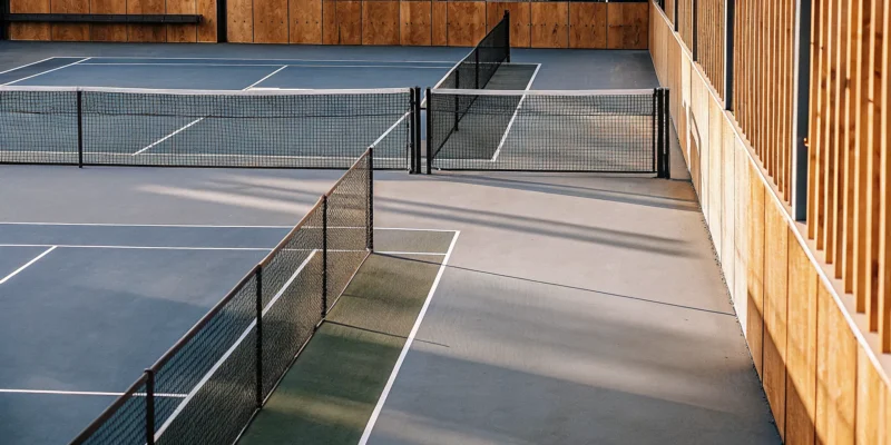 A pickleball court installed by a top installer company on Long Island, NY.