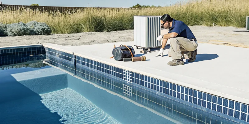 New pool equipment installation by a professional on Long Island.