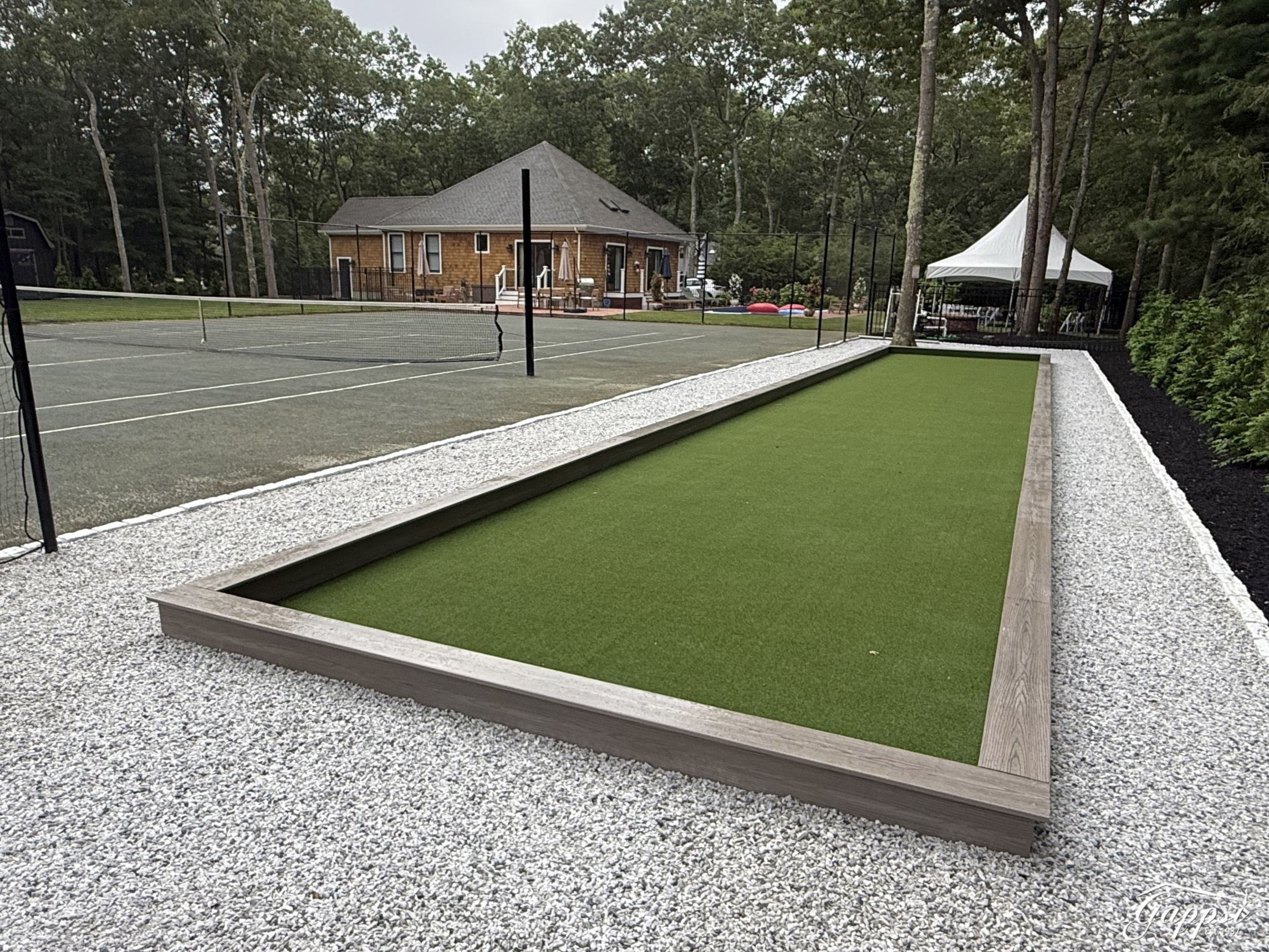 Custom Bocce Court Built in Westhampton
