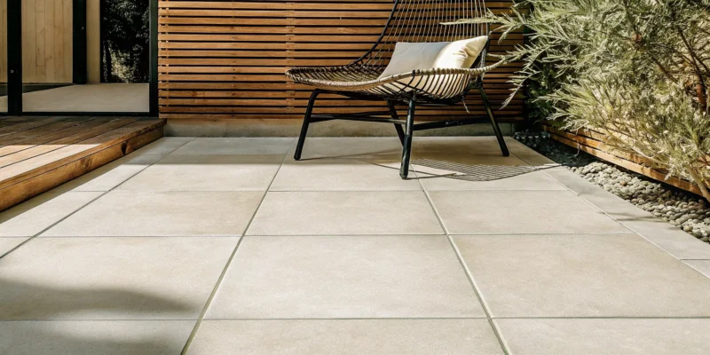Square red patio stone ideas for a stunning backyard design.