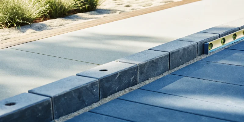 Installation of a concrete block retaining wall, a major factor in how much it costs.
