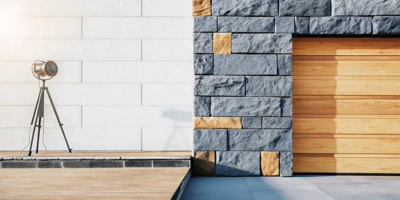 Mortared stone wall construction using methods for laying stone and applying mortar.
