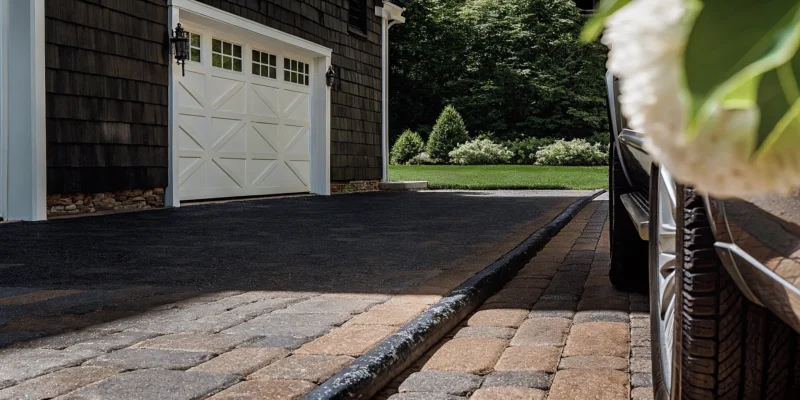 A new paver driveway in Long Island, the result of a professional quote for driveway pavers.
