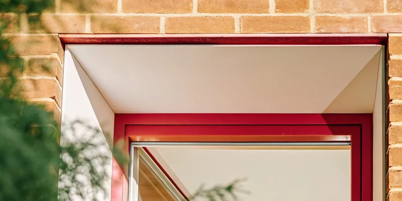 A new window installed in an existing brick wall.